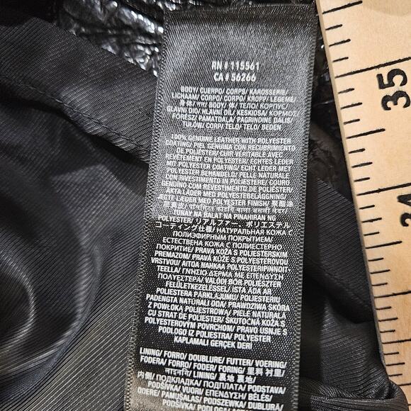 7 For All Mankind Skirt Patent Leather Button Front Shiny Disco Black Medium - Picture 6 of 9